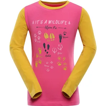 Dětské triko s dlouhým rukávem Alpine Pro TOWERO 4 - růžová / 128/134