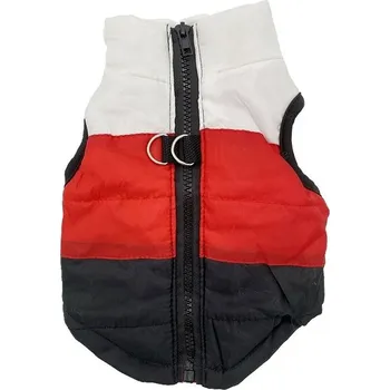 Obleček pro psa Surtep Pruhovaná vesta bílá/červená/černá L