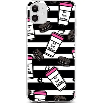 Pouzdro na mobilní telefon Kryt iPhone 12 silikon Kafíčka (obal neboli pouzdro na iPhone 12)