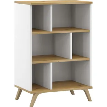 Knihovna Regál ROKY 9, Bílá/Dub artisan