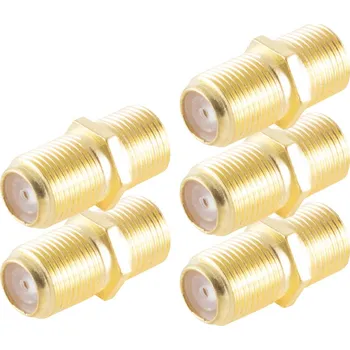 Elektrická zásuvka Shiverpeaks BS15-301314 F spojka Pozlacený Připojení kabelu: F zásuvka, F zásuvka 1 sada