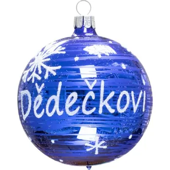 Vánoční ozdoba Koule modrá, dědečkovi