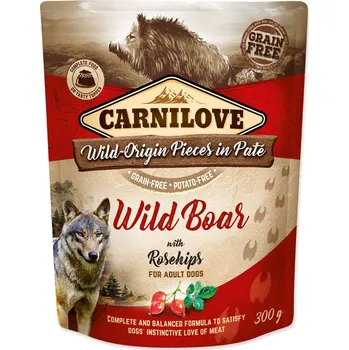 Pro psa Kapsička CARNILOVE Dog Paté Wild Boar with Rosehips 300g