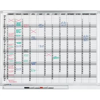 Legamaster Keramická roční plánovací tabule 90x120 cm, PROFESSIONAL, magnetická, bílá LEG-7400000