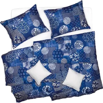Povlečení SCANquilt povlečení KLASIK DESIGN batic modrá 140 x 200/70 x 90 cm