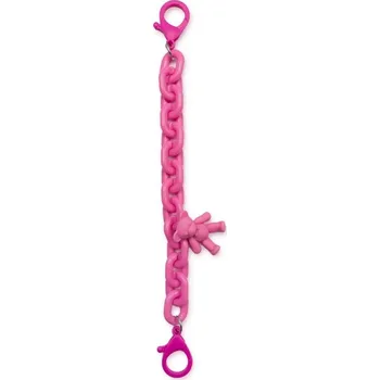 Šňůrka na mobil, přívěsek s medvídkem, barva růžová