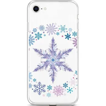 Pouzdro na mobilní telefon Kryt iPhone SE 2022 silikon Snowflake (obal neboli pouzdro na iPhone SE 2022)