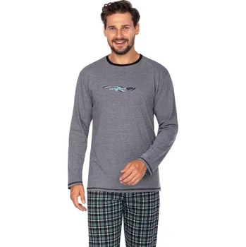 Dámské pyžamo Regina pánské bavlněné pyžamo 451