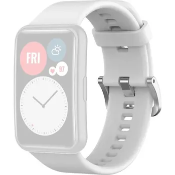 Řemínek na hodinky Silikonový řemínek Ricardo 20mm (pro Huawei Watch Fit), bílý, + příslušenství na výměnu