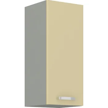 Kuchyňská skříňka Kuchyňská horní skříňka KARPO 30 G 72 1F, krémový lesk/šedá