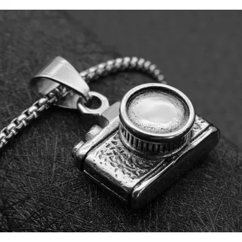 Přívěsek na klíče kovový 3D retro fotoaparát větší, bez řetízku (stylový přívěsek nejen pro vaše klíče)