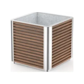 Květináč HTI TRAPO Květináč DTR053.01 Materiál konstrukce: ocel, Povrchová úprava: komaxit dle RAL, Typ použitého obložení: ash