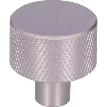 Nábytková úchytka ELLA, kovová, ocel mat, průměr 24 mm 2464-24 ZN27