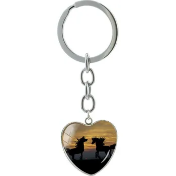 Klíčenka kůň - srdce (5) (Přívěšek na klíče kůň)