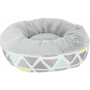 Pelíšek pro psa Hebký plyšový kulatý pelíšek pro hlodavce, ø 35 × 13 cm, barevná/šedá