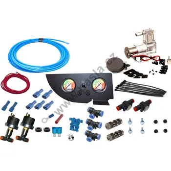 Kompresor KIT Trend PSA - dvouokruhové ovládání a měření, obsahuje hlídání min. tlaku