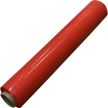 Obalový materiál fólie stretch 500 mm, 23my, 1,9kg - červená