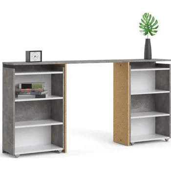 Postel Čelo postele SIMPLICITY 136, Beton/Bílý lesk