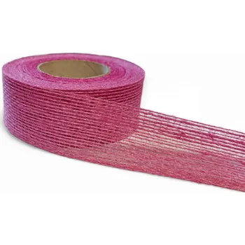 Stuha Stuha jutová gáza 4 cm x 8,2 m - 15 růžová