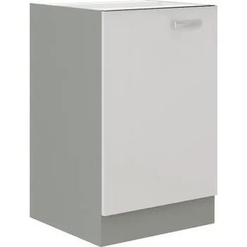 Kuchyňská skříňka Kuchyňská dolní skříňka BOLZANO 40 D 1F BB, Bílý lesk/Šedá