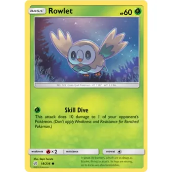 Sběratelská karetní hra Rowlet 018/236 - Cosmic Eclipse Typ karty: Non-Holo