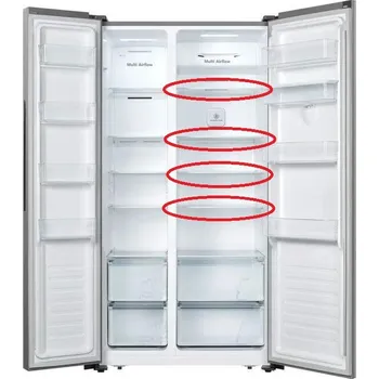 police Originální 1.,2.,3.,4. police z vrchu v chladničce - pravá část Hisense H2038062