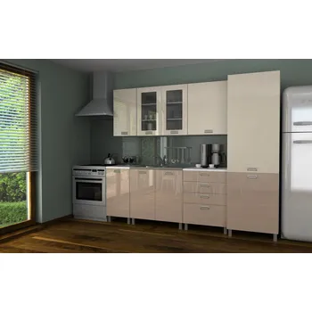 Kuchyňská linka Kuchyňská linka Simeon RLG 240 jasmín/capucino lesk