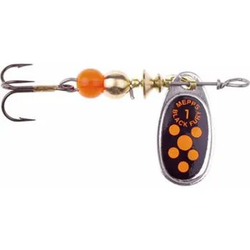 Umělá nástraha Rotační třpytka Mepps Black Fury Vel.1 3,5g Stříbrná-Oranžová