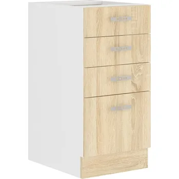 Kuchyňská skříňka Kuchyňská dolní skříňka SALLY 40-D-4S-BB, Dub sonoma