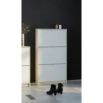 Botník Botník FLAP 006 3KL, Dub sonoma/Bílá