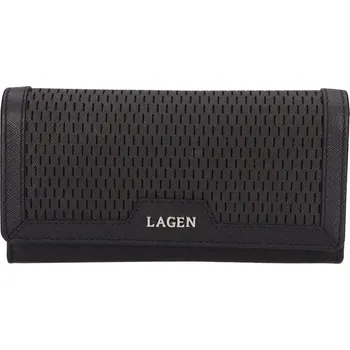 Peněženka Lagen luxusní dámská kožená peněženka - černá BLC/5704/123 BLACK