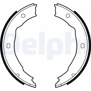 Brzdová čelist Sada brzdových čelistí, parkovací brzda DELPHI LS1881