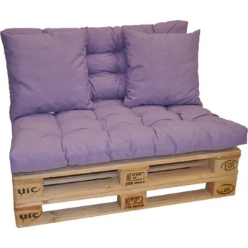 Polstry na paletový nábytek - látka fialový melír