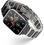 AW Apple Watch řemínek - Ceramic DUAL Šířka uchycení řemínku: 38/40/41/42mm, Barva: Černo-stříbrný AWIR-CDUAL01