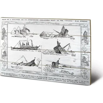 Obraz Dřevěný obraz Titanic - Sinking