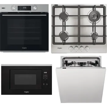 Set domácích spotřebičů WHIRLPOOL OMSK58RU1SX + WHIRLPOOL TGML 661 IX R + WHIRLPOOL WMF200G + WHIRLPOOL WIC 3C33 PFE