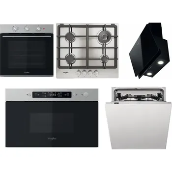 Set domácích spotřebičů WHIRLPOOL OMK38HU0X + WHIRLPOOL TGML 661 IX R + WHIRLPOOL WHVP 65F LM K + WHIRLPOOL MBNA910X + WHIRLPOOL WIC 3C33 PFE