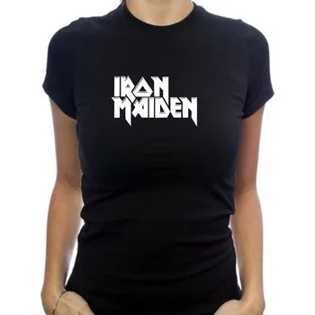 IRON MAIDEN-Eddie Logo dámské tričko Černá L