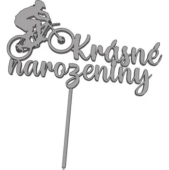 Výuková hračka Krásne narozeniny č.4 - plastový zápich - Růžová