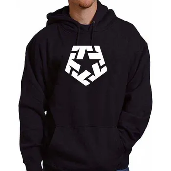 Pánská mikina mikina s kapucí TRIBAL logo Černá XL