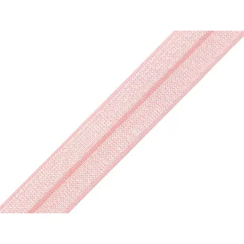 Lemovací pruženka půlená šíře 16 mm, malé, 1 růžová stř.