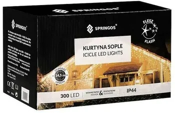Vánoční osvětlení Springos CL0319 krápníky 300 LED multicolor