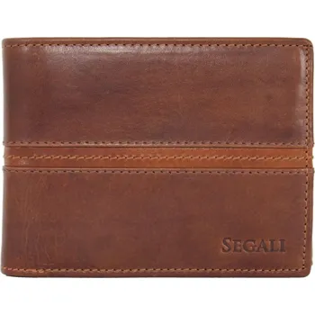 Peněženka SEGALI Pánská kožená peněženka 27201372007 hnědá + koňak