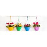 Závěsný květináč barevný 25 cm Barva: Zelená