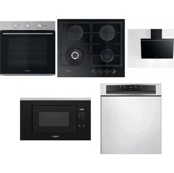 Set domácích spotřebičů WHIRLPOOL OMK38HU0X + WHIRLPOOL GOFL 629/NB1 + WHIRLPOOL AKR 62F LT K + WHIRLPOOL WMF200G + WHIRLPOOL WBC 3C34 PF X