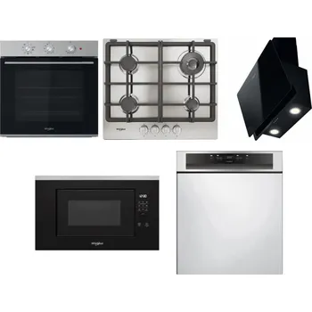 Set domácích spotřebičů WHIRLPOOL OMK38HU0X + WHIRLPOOL TGML 661 IX R + WHIRLPOOL WHVP 65F LM K + WHIRLPOOL WMF200G + WHIRLPOOL WBC 3C34 PF X