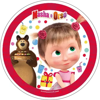 Jedlá dekorace na dort Máša a medvěd č.2 jedlý papír