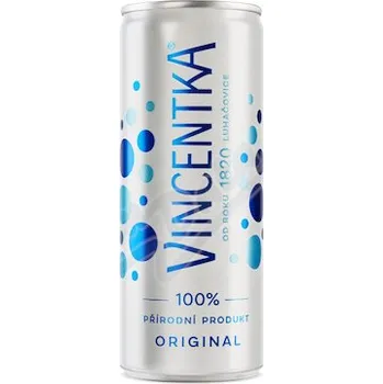 Voda Vincentka přírodní 250ml plech