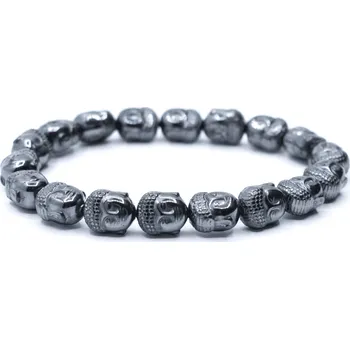 Náramek Milujeme Kameny Hematit hlavy Buddhy - náramek kulička NKHB78 366864