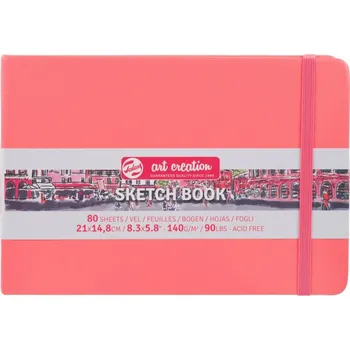 Umělecký papír Skicák Art Creation - korálový, 140g/m2, 15x21 cm